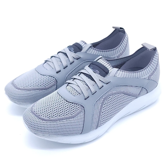 Good Man Brand Mens Grey Knit Trainers Sneakers Size 11 Italy $298 New In Box main image 4